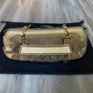 Cartier La Dona Chain Shoulder Bag Suede Leather